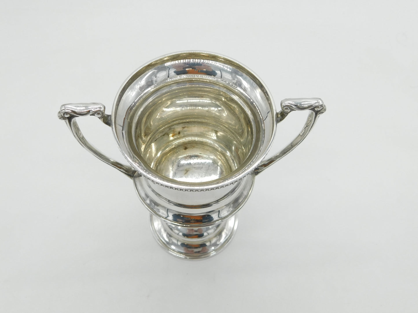 Sterling Silver Celtic Pattern Trophy Cup Antique 1930 Sheffield Art Deco
