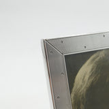 Spanish Sterling Silver Dot & Line Pattern Portrait Picture Photo Frame Antique