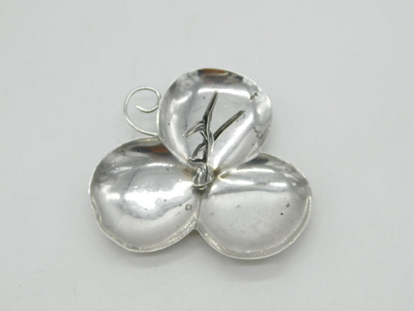 Edwardian Sterling Silver Shamrock Jewellery Ring Tree Antique 1903 Birmingham