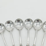 Set of Six Sterling Silver Seal Top Apostle Teaspoons 1916 Sheffield Antique