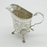 Sterling Silver Countryside Pattern Cows & Birds Cream Jug Antique 1928 London