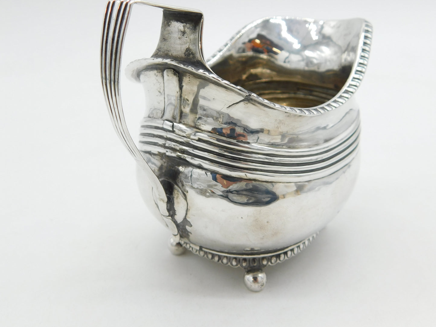 Provincial George III Sterling Silver Cream Jug Antique c1810 Exeter William Woodman