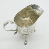 Sterling Silver Countryside Pattern Cows & Birds Cream Jug Antique 1928 London