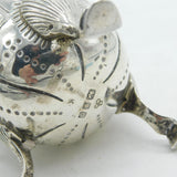 Sterling Silver Countryside Pattern Cows & Birds Cream Jug Antique 1928 London
