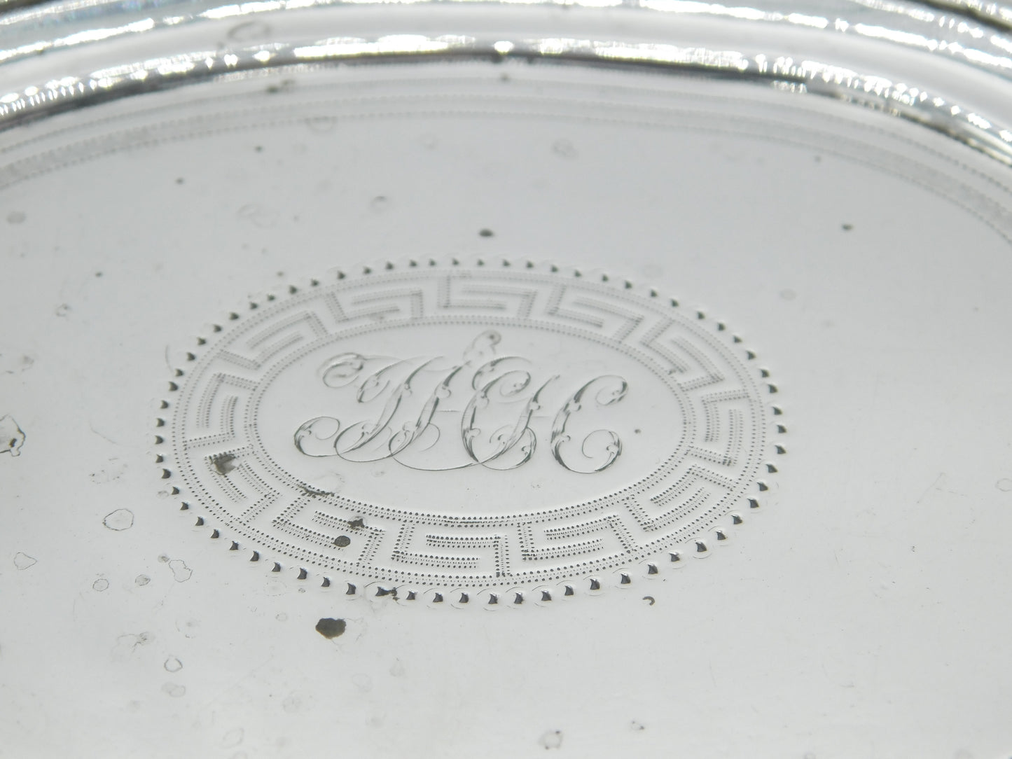 George III Sterling Silver 'JHH' Monogram Teapot Stand Antique 1807 London