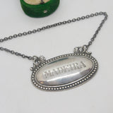 Victorian Colonial Sterling Silver Maderia Decanter Label Antique c1890 Calcutta