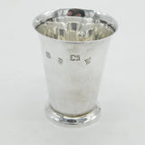 Sterling Silver Minimal Wine Beaker Display Hallmarks Vintage 1971 Birmingham