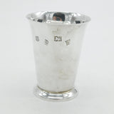 Sterling Silver Minimal Wine Beaker Display Hallmarks Vintage 1971 Birmingham