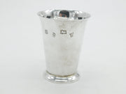Sterling Silver Minimal Wine Beaker Display Hallmarks Vintage 1971 Birmingham