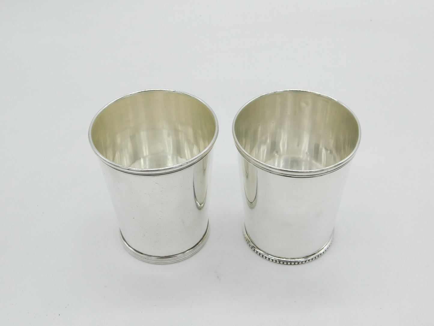 18th Century Pair of American Sterling Silver Beakers Antique by Standish Barry c1790 (Baltimore)