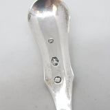 Victorian Dutch Sterling Silver Floral Tea Caddy Spoon Antique 1857