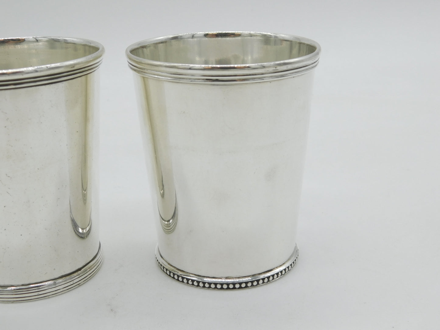 18th Century Pair of American Sterling Silver Beakers Antique by Standish Barry c1790 (Baltimore)