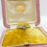 18ct Gold & Platinum Set 0.25ct Diamond Solitaire Ring Antique c1920 Art Deco