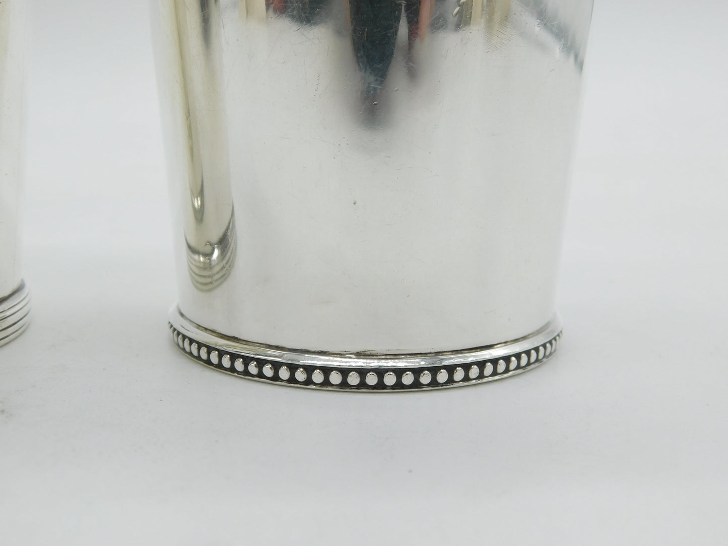 18th Century Pair of American Sterling Silver Beakers Antique by Standish Barry c1790 (Baltimore)