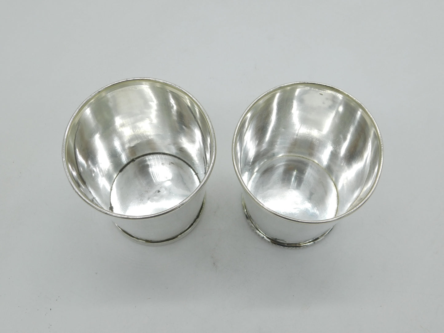18th Century Pair of American Sterling Silver Beakers Antique by Standish Barry c1790 (Baltimore)