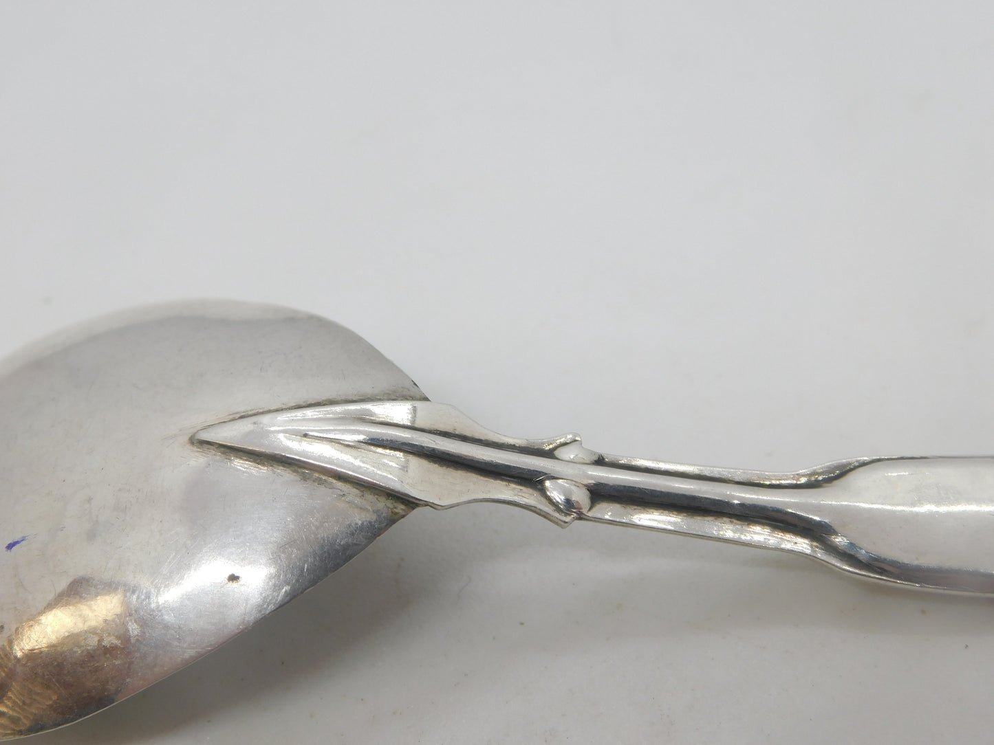 George IV Sterling Silver Floral Tea Caddy Spoon Antique 1824 Birmingham