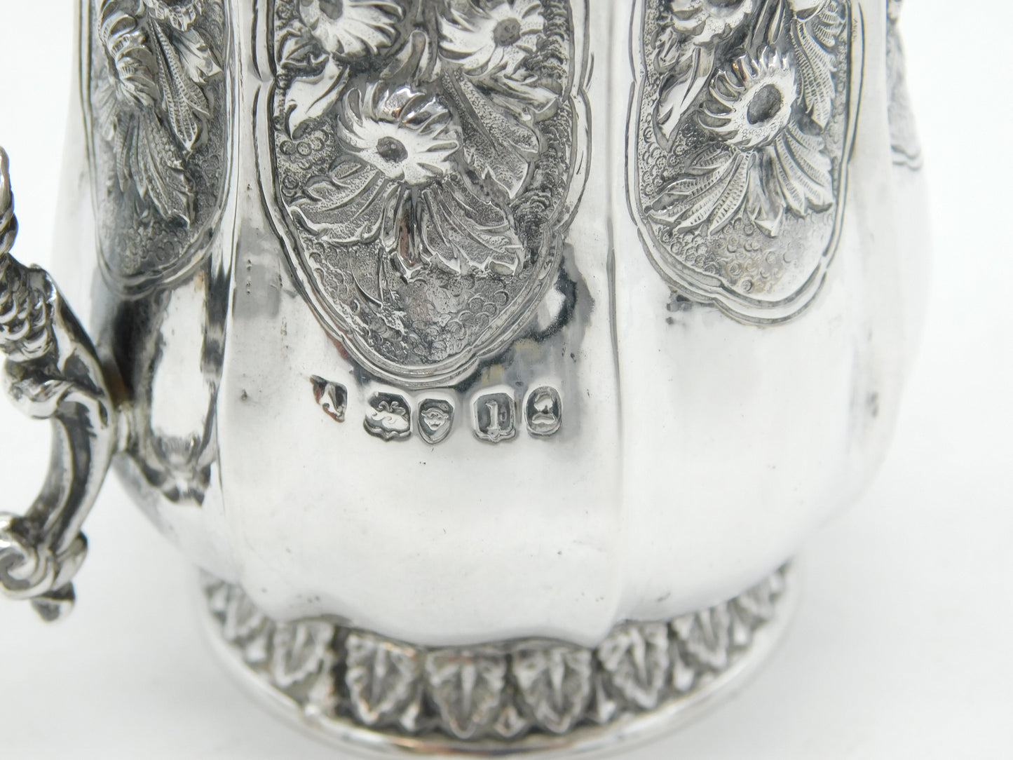 George IV Sterling Silver Floral & Dragon Christening Mug Antique 1826 London