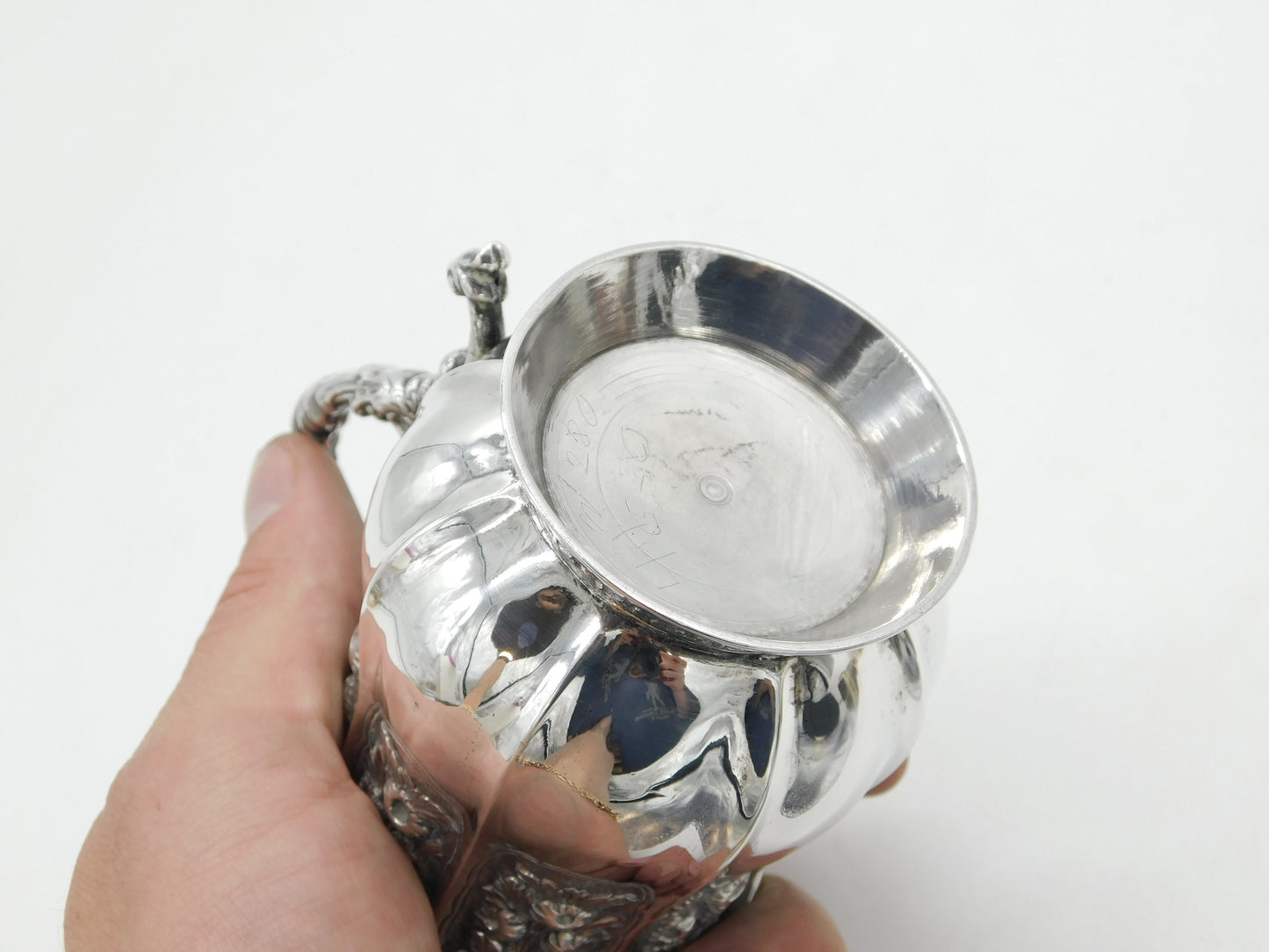 George IV Sterling Silver Floral & Dragon Christening Mug Antique 1826 London