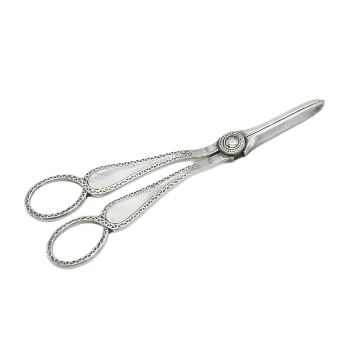 Edwardian Sterling Silver Pair of Grape Scissors Antique 1904 Sheffield