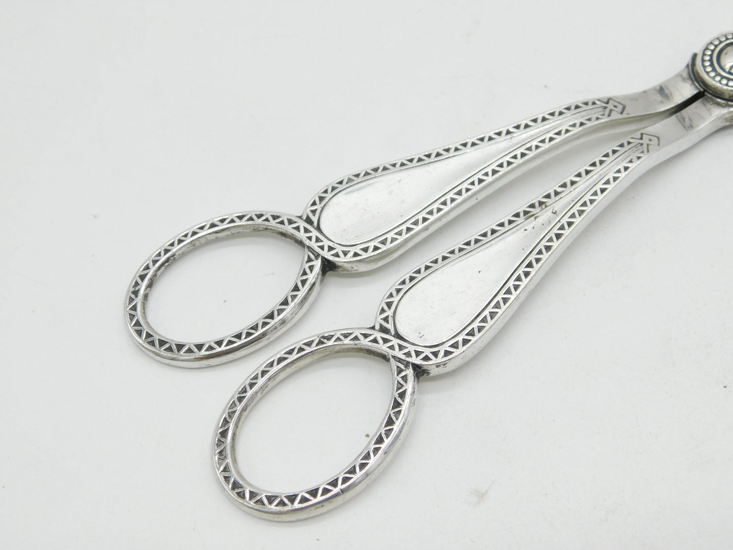 Edwardian Sterling Silver Pair of Grape Scissors Antique 1904 Sheffield