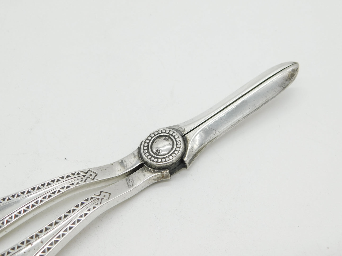 Edwardian Sterling Silver Pair of Grape Scissors Antique 1904 Sheffield