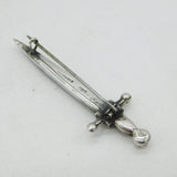 Scottish Victorian Sterling Silver & Agate Dirk Brooch Antique c1900 Edinburgh