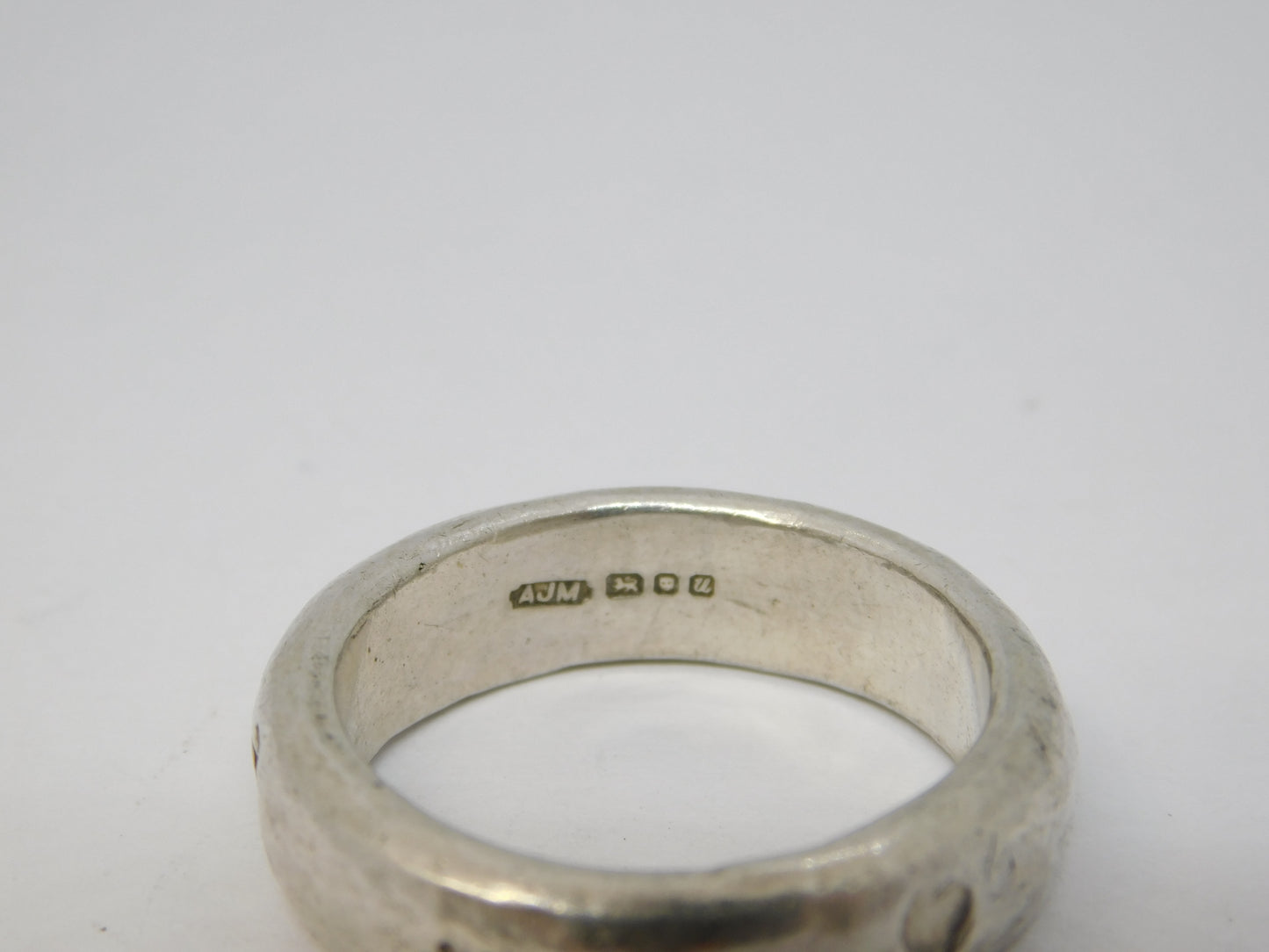 Amanda Mansell Sterling Silver Flower & Cross Band Ring Vintage 1994 London