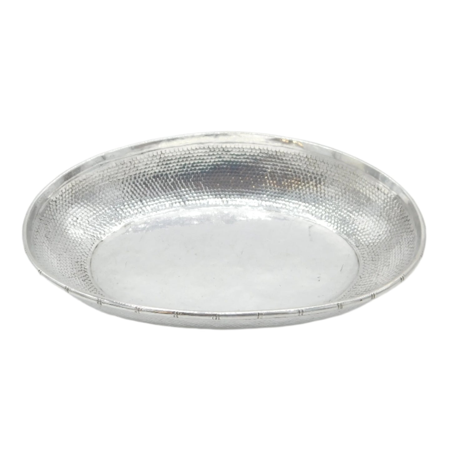 19th Century Chinese Sterling Silver Planished Rice Bowl Antique c1890 Beijing