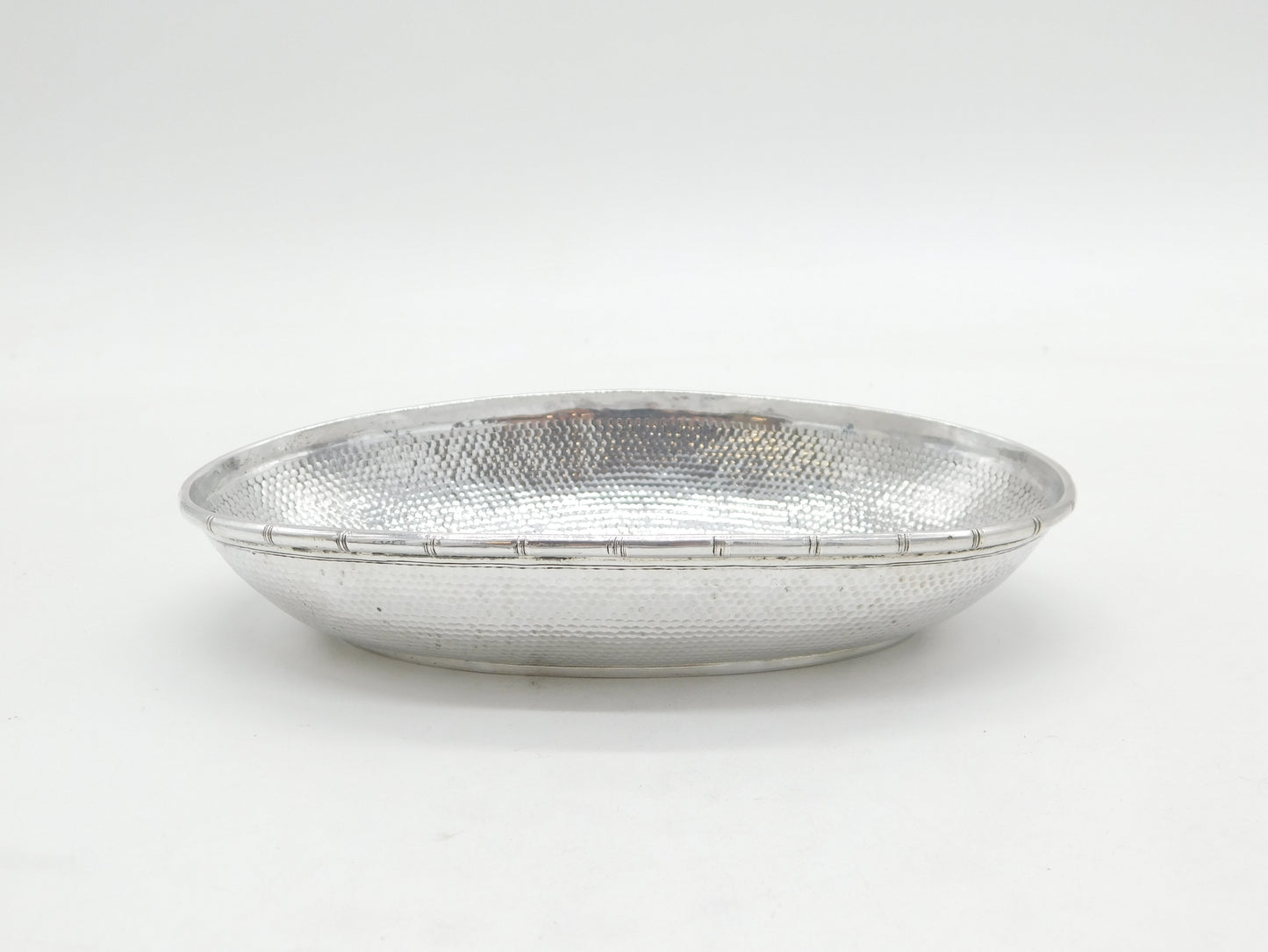 19th Century Chinese Sterling Silver Planished Rice Bowl Antique c1890 Beijing