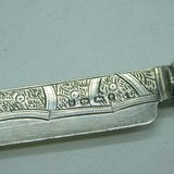 Victorian Boxed Sterling Silver Christening Cutlery Set Antique 1891 Birmingham