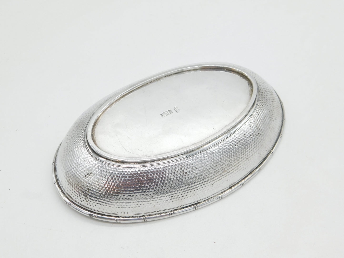 19th Century Chinese Sterling Silver Planished Rice Bowl Antique c1890 Beijing