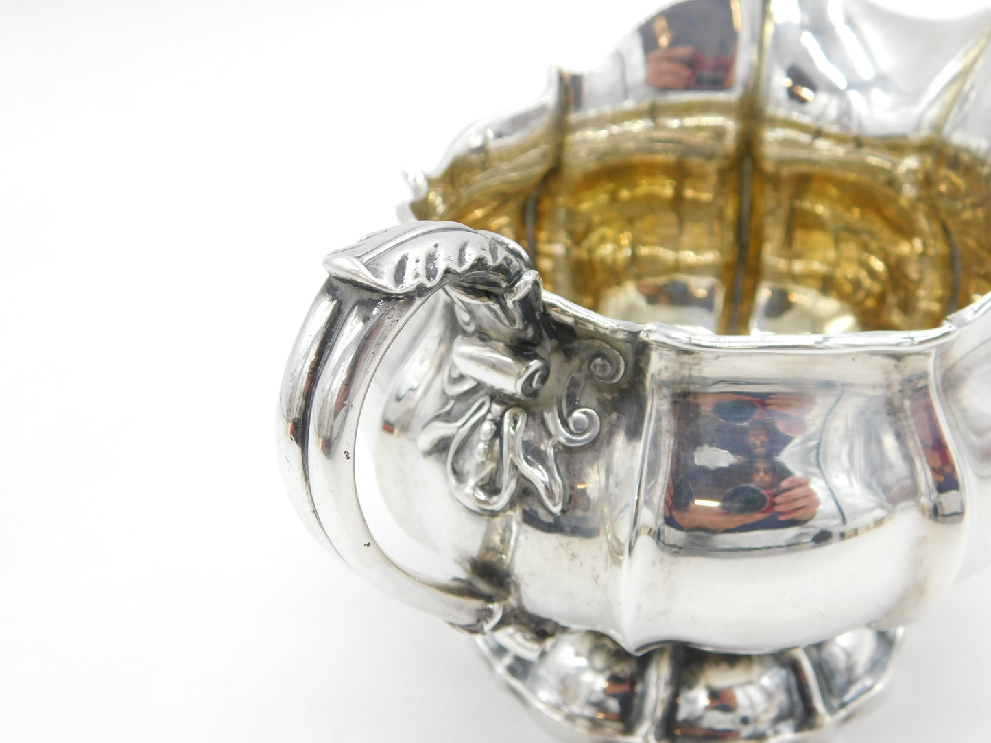 George IV Large Sterling Silver Fluted Cream Jug Antique 1826 London