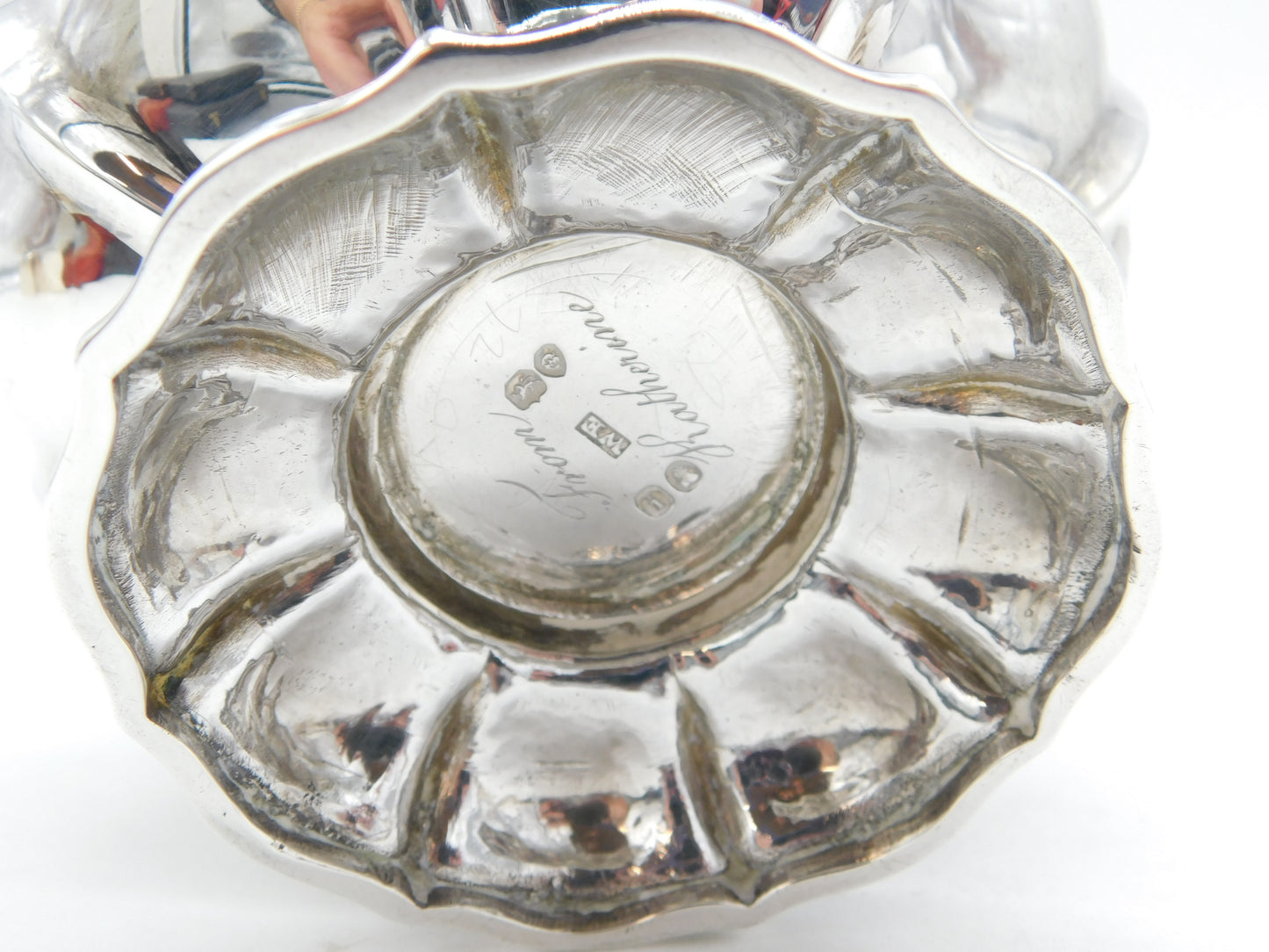 George IV Large Sterling Silver Fluted Cream Jug Antique 1826 London