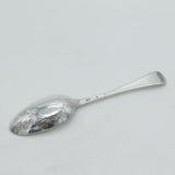 George II Sterling Silver Boar Crest Floral Serving Spoon Antique 1745 London