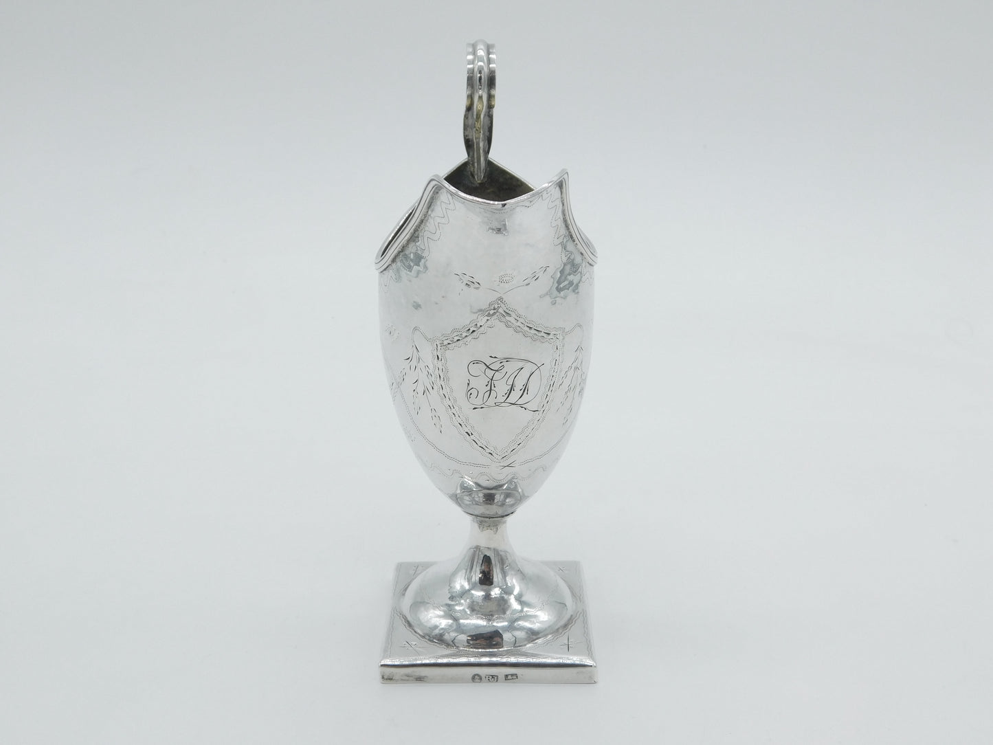 George III Sterling Silver Floral Helmet Cream Jug Antique c1800 Sheffield