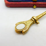 Victorian 15ct Gold, Carved Bloodstone & Sardonyx 'Kate' Watch Key c1860