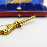 Victorian 15ct Gold, Carved Bloodstone & Sardonyx 'Kate' Watch Key c1860