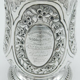 George III Sterling Silver Floral Pattern Pint Tankard Antique 1815 London