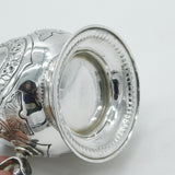 George III Sterling Silver Floral Pattern Pint Tankard Antique 1815 London