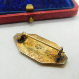 Norwegian Sterling Silver & Enamel Reindeer Scene Brooch Antique c1920 Art Deco