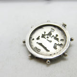 Victorian Aesthetic Movement Sterling Silver Leaping Deer Pendant c1880 Antique