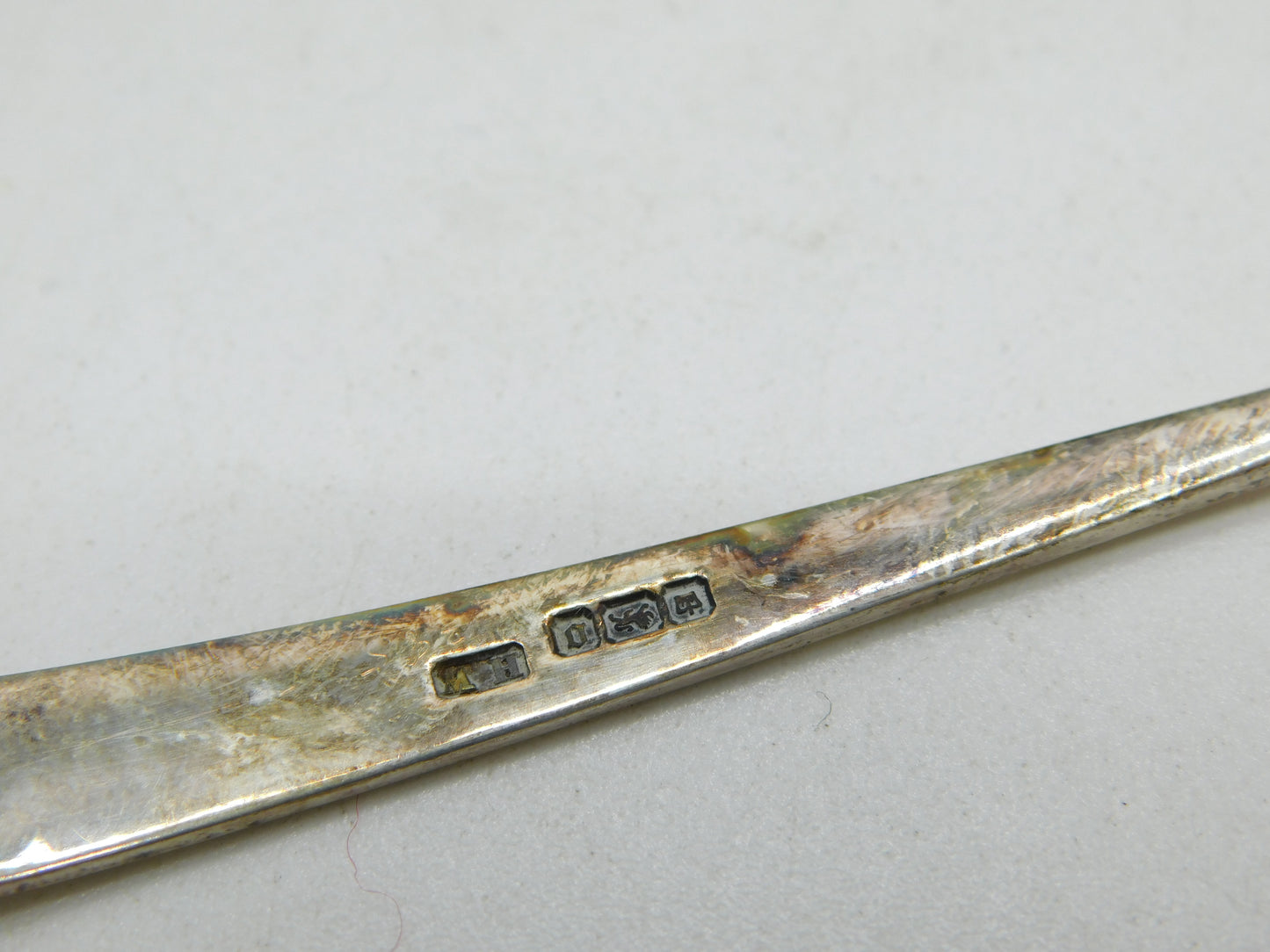 Boxed Edwardian Pair of Sterling Silver Ice Cream Spoons Antique 1906 Sheffield