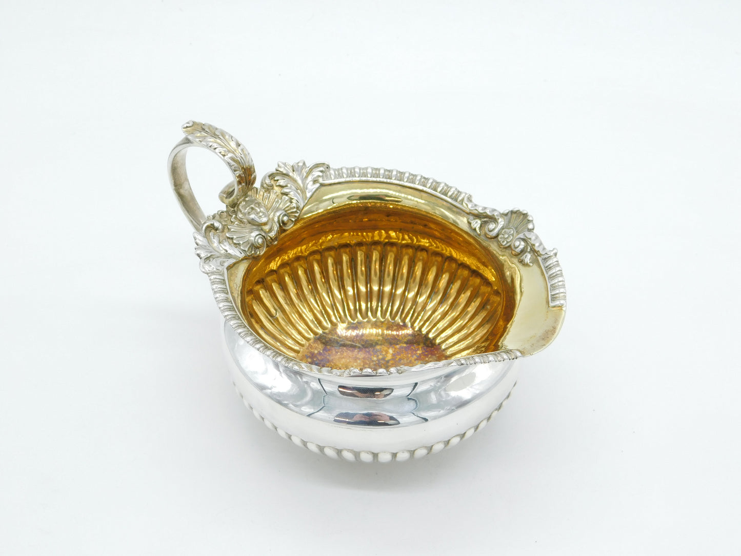 George III Sterling Silver Acanthus Pattern Cream Jug Antique 1794 London
