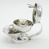 Victorian Australian Silver Plated Travelling Shaving Mug Set Antique c1890