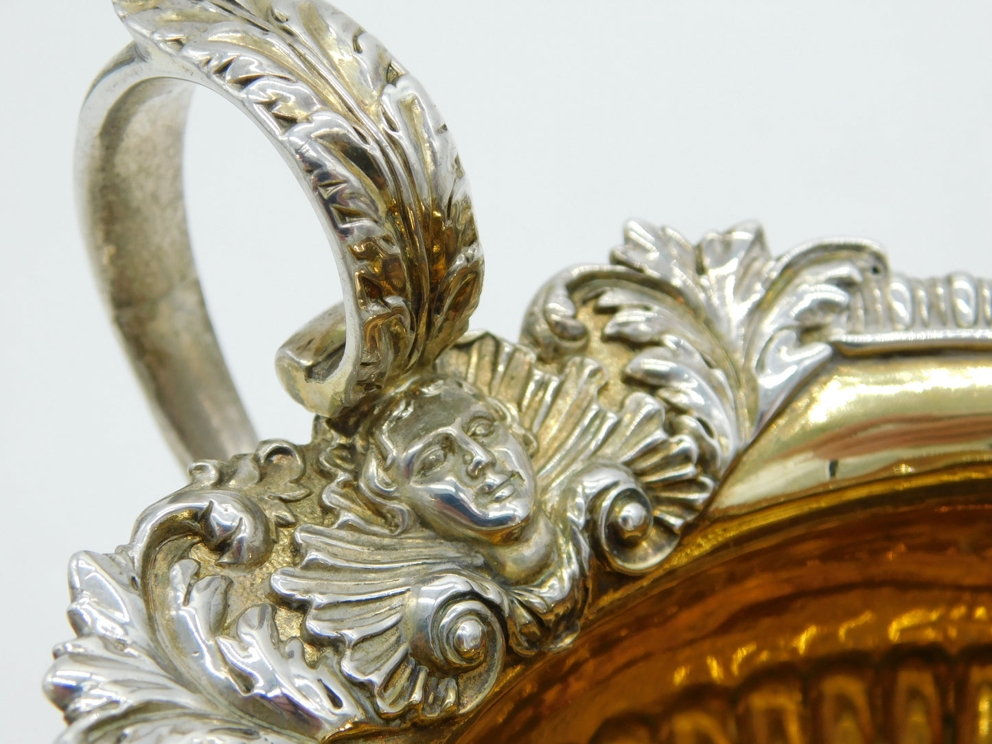 George III Sterling Silver Acanthus Pattern Cream Jug Antique 1794 London