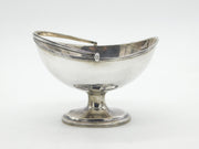 George III Sterling Silver Pedestal Swing Handle Basket Antique 1798 London