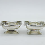George III Pair of Sterling Silver Pedestal Salt Cellars Antique 1811 London