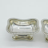 George III Pair of Sterling Silver Pedestal Salt Cellars Antique 1811 London