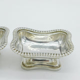 George III Pair of Sterling Silver Pedestal Salt Cellars Antique 1811 London