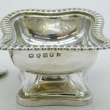 George III Pair of Sterling Silver Pedestal Salt Cellars Antique 1811 London